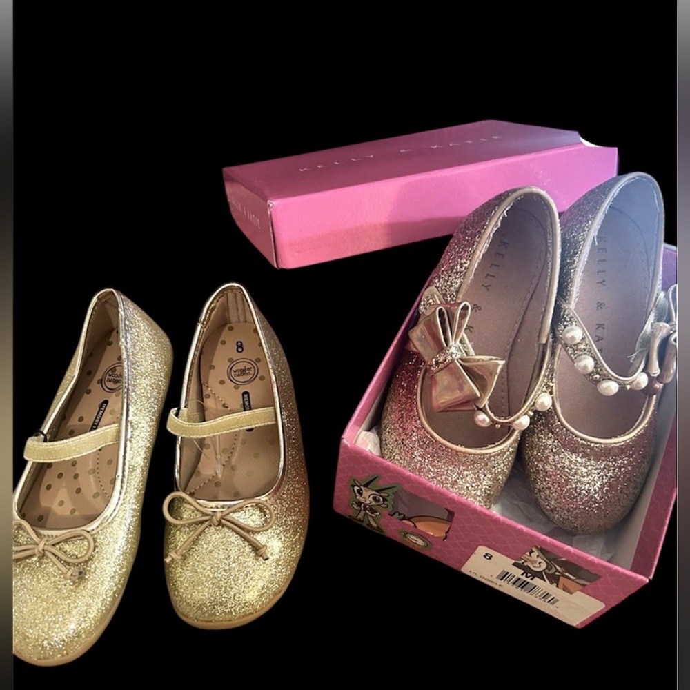 Bundle & save size 8 Toddler Gold Glitter girl Shoes